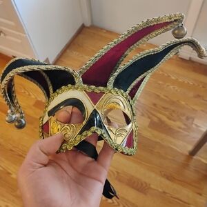 Pier 1 Handcrafted Italian Mask with Gold Accents